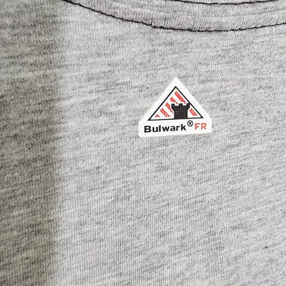 Bulwark Flame Resistant Mens T Shirt XL Short Sleeve Gray 6.4 ATPV ARC Rating - Picture 5 of 13